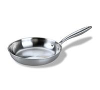 Fackelmann Vita3 - Padella in acciaio inox, 24 cm, triplo, con triplo fondo diffusore, senza antiaderente, senza PFA, adatta per induzione, gas, vitro e forno, tenuta perfetta, lavastoviglie