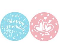 Fackelmann Zenker 27132.0 Set da 2 Dischi per Decorare Torte, Plastica, Multicolore, 30x26x1 cm