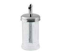 Fackelmann Zuccheriera BISTRO - Zuccheriera in vetro, con coperchio in acciaio inox (colore: Argento/Trasparente), Quantità: 1 pezzo