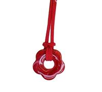 FackLOxc Collana con ciondolo a forma di fiore cavo, collana girocollo in corda dolce, gioielli alla moda, semplice catena per clavicola, Resina
