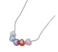 FackLOxc Collana girocollo con catena a cinque punte Hip Hop per ragazze arcobaleno colore clavicola catena, Love, come descritto