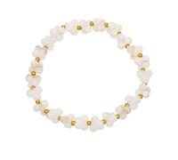 FackLOxc Collana o bracciale con perline conchiglie Set gioielli con conchiglie naturali in acciaio inossidabile per donne Feste in spiaggia Bracciale con filo conchiglia delicato