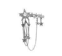 FackLOxc Fermaglio per capelli a forma di stella luccicante, antiscivolo, in metallo, accessorio per bambini, regalo per feste