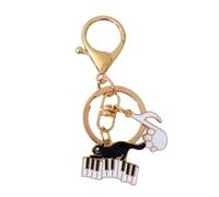 FackLOxc Nota Musicale Tornario Cats Cats Piano Music Cats Keyring Grandpack Borse Castano Catena Chiave Adorabile Decorazioni Canno Canno Decorazioni Musica Catchain Borsa Torta Cancella