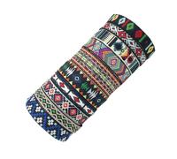 FackLOxc Set di 10 braccialetti dell'amicizia in stile bohémien, realizzati a mano, colorati, in tessuto, regolabili, per donne e ragazzi, Poliestere, corda di canapa, come descritto