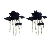 FackLOxc Versatile cranio accessori per capelli alla moda volpi orecchie clip per incontri di danza portatile teschio pin per adulti