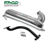 FACO MARMITTA CROMATA SILURO COMPLETA PER VESPA 125 ET3