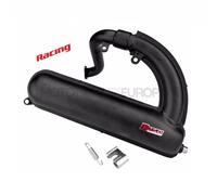 FACO MARMITTA SCARICO ESPANSIONE SILURO NERA RACING VESPA 50 - MADE IN ITALY