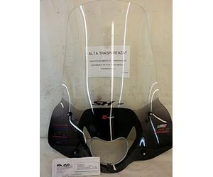 FACO Parabrezza Compatibile con HONDA SH 125/150 2001-2004, Modello IS, Nero, Classico, A Incastro, per Motocicletta