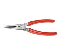 Facom 193A.16G 1/2 Rotondo Pinze con manico in PVC intagliato, Rosso, 160 mm