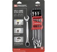 Facom 467BR.JP10PB Knarren-Ring-Maulschlssel-Satz 10teilig 8 - 19mm
