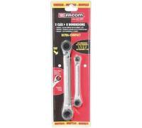 E_0002_S7117297 Facom Chiave a cricchetto Facom 64C.PG 2 Pezzi Clima E Brico