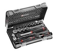 Facom Assortimento Chiavi a Bussola 1/4 " - 1/2 ", 6-Kant, Metrico 30 Parti ,