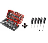 Facom Assortimento Chiavi a Bussola 1/4 " Set Attrezzi 38 Pz. Box Dado Rl.nano