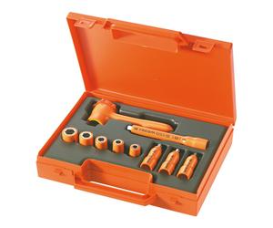 Facom Assortimento di elementi da 1/4" - chiave a bussola poligonale, cricchetto reversibile isolato fino a 1000 V, 10pz. Quantità:1