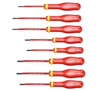 Facom ATD.J8VE - Set di 8 cacciaviti protwist isolati da 1000 Volt per viti a fessura e viti Phillips POZIDRIV, 8 pezzi