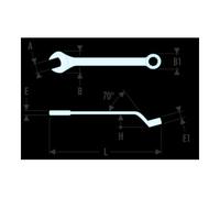 Facom Chiave combinata 41, a gomito, 7mm Quantità:1