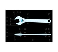 Facom Chiave regolabile a rullino, cromata, corta Quantità:1