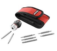 FACOM Composizione Cacciavite a sfera protwist a cricchetto con 7 lame in custodia, manico ergonomico bi-materiale, cricchetto 45 denti di alta qualità, 8 pezzi - ATCL.S14PB