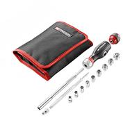 FACOM Composizione di cacciaviti 3 in 1 protwist multilame a doppio cricchetto con composizione di prese da 1/4" manico ergonomico bi-materiale, cricchetto 45 denti di alta qualità, 12 pezzi -