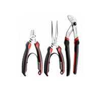 Facom Cpe.A5Pb - Set di 3 pinze multiple con chiusura a scatto, pinza a becchi 1/2 Rondi, Cpe.A5Pb