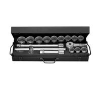 FACOM K.433E - Valigetta con chiavi a bussola esagonali lunghe, 3/4", colore: Argento