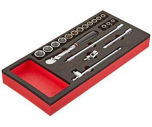 Facom MODM.jl161 - 36 modulo schiuma, Nero/Rosso