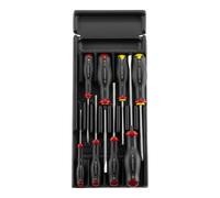 FACOM - Modulo di 8 Cacciavite Protwist - MOD.AT1 - Adatto per cameriere - Manico ergonomico bicolore - Comfort di utilizzo - Gioco Completo - Utensili a Mano per officina, Nero