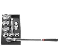 FACOM Modulo Con 3/4 " Chiave a Bussola + Cricchetto Reversibile 9 Pz. MOD.KL2