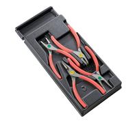 Facom Modulo in plastica - Pinze per anelli di sicurezza, ganasce diritte e curve, 4pz. Quantità:1