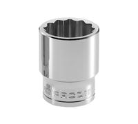 Facom Presa 1.3cm Drive 15mm Bi-Esagonale Cromato Standard Lunghezza FCMS15