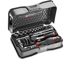 Facom R.161-5P12 Set di chiavi a bussola a 12 punte, multicolore, 1/4", set da 31 pezzi