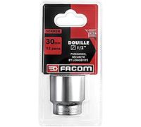 Facom SC.S - Chiave a bussola poligonale 1/2" 12 facce 30 mm Rosso/Nero