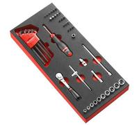 Facom Schaumstoffmodul Chiave a Bussola 1/4 6-Kant Metrico 46-Tlg MODM.RL161-36