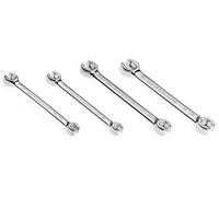 Facom Set di 4 chiavi Tuyauter con tela, testa a 6 pezzi, manico corto, 43.J4PF