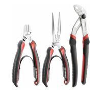 Facom Cpe.A5Pb - Set di 3 pinze multiple con chiusura a scatto, pinza a becchi 1/2 Rondi, Cpe.A5Pb