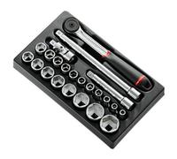 Facom Steckschlüsselmodul 1/2 ", 6-Kant, Metrico - 23 Parti, MOD.S161-36