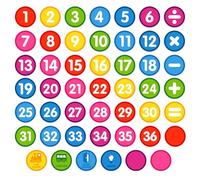 FaCraft Line Up Spots for Aula Floor - 48 numeri per pavimento per aula allineare impermeabili autoadesivi numeri adesivi per scuola materna elementare ritorno a scuola insegnante must have