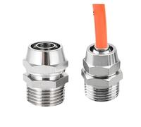 FACSER 10 raccordi pneumatici per raccordi ad aria, filettatura 4-M5, M6, M8, M10, M12, connettori rapidi per tubi flessibili (PC8-M12 x 1,5)