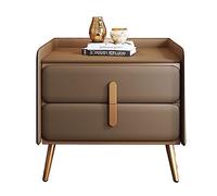 FACSER Comodino,Comodini Camera da Letto Moderni,Comodino con 2 Cassetti, Tavolino da Divano E da Letto per Soggiorno E Camera da Letto. (Color : Brown, Size : 45x40x51cm)