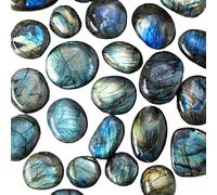 FACSER Cristallo naturale grezzo 1 pezzo colore blu naturale labradorite originale Labradorite pietra di luna pietre naturali ornamento pietra di luna invio casuale (colore: 1 pezzo, dimensioni: 4-5