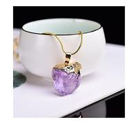 FACSER Cristallo naturale grezzo 1PC Moda Ciondolo Quarzo Semplice Naturale Pietra Colorata Raw s for Uomo Donna Gioielli Viola Campione Artigianato (Color : Citrine) (Color : Amethyst)