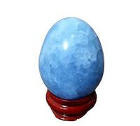 FACSER Cristallo Naturale Grezzo 2pcs Natural Celestite Crystal Stone Egg Room Decor Cristalli Reiki Decorazione for la casa