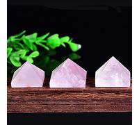 FACSER Cristallo naturale grezzo cristallo 1PC piramide di cristallo naturale quarzo rosa Lazuli Reiki pietra rosa blu punto di cristallo artigianato decorazione della casa pietra (colore: quarzo rosa