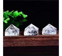 FACSER Cristallo naturale grezzo cristallo 1PC piramide di cristallo naturale quarzo rosa Lazuli Reiki pietra rosa blu punto di cristallo artigianato decorazione della casa pietra (colore: cristallo