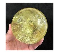 FACSER Cristallo naturale grezzo cristallo naturale quarzo arcobaleno citrino sfera sfera pietra Home Office Aquarium decorazione accessori gemma (dimensioni: 10-10,5 cm)