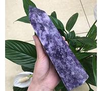 FACSER Cristallo naturale grezzo cristallo naturale viola mica quarzo pietra obelisco che indica la decorazione della stanza di recupero (dimensioni: 800-850 g)
