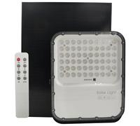 FactorLED Faretto LED solare dimmerabile con telecomando, 200 W, 20000 mA, potente proiettore dimmerabile per esterni, impermeabile IP65, luce bianca 5000 K, pannello solare 20 W/5 V (200 W)