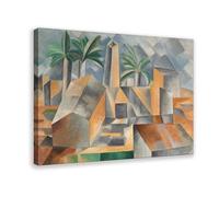 Factory, Brick Factory at Tortosa di Pablo Picasso, poster stampa per camera di ragazzi e adolescenti, tela artistica da parete su tela, 30,5 x 45,7 cm