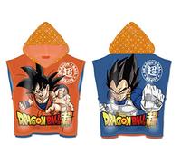 FACTORY CR DB15238 - DRAGON BALL - Poncho in microfibra, telo piscina, asciugamano per bambini, stampa per bambini, 50x100 Unisex - Bambini, Color, único -